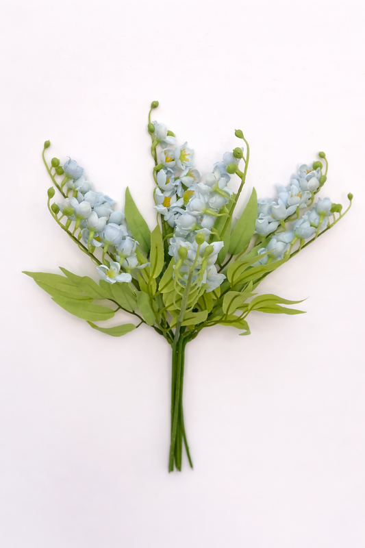 Elegant Light Blue Artificial Flower Bouquet