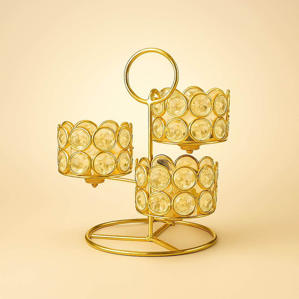 Crystal Trio Candle Holder