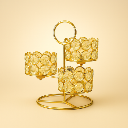 Crystal Trio Candle Holder