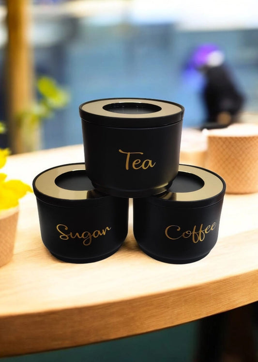 Home Heaven Tea Coffee Sugar Canister Set 3 Piece