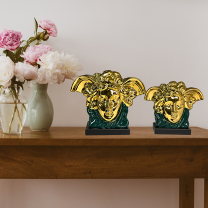 Golden Medusa Decorative Sculptures