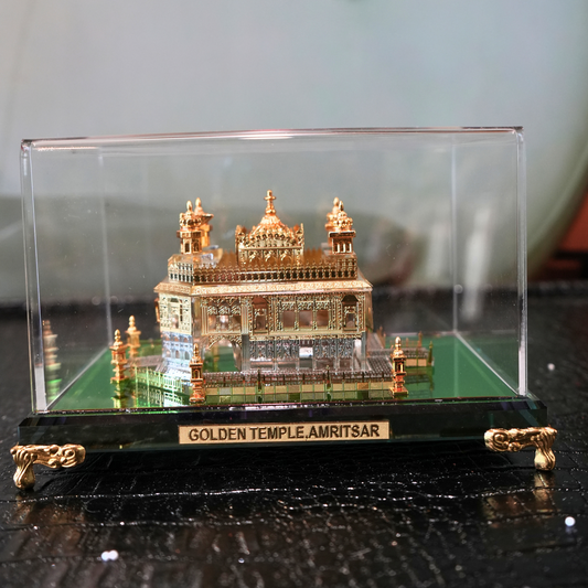 Golden Temple Amritsar Showpiece – Premium Decorative Model in Glass Case