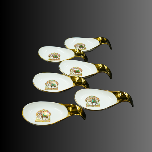 Royal Golden Handle Spoons (Set of 6)