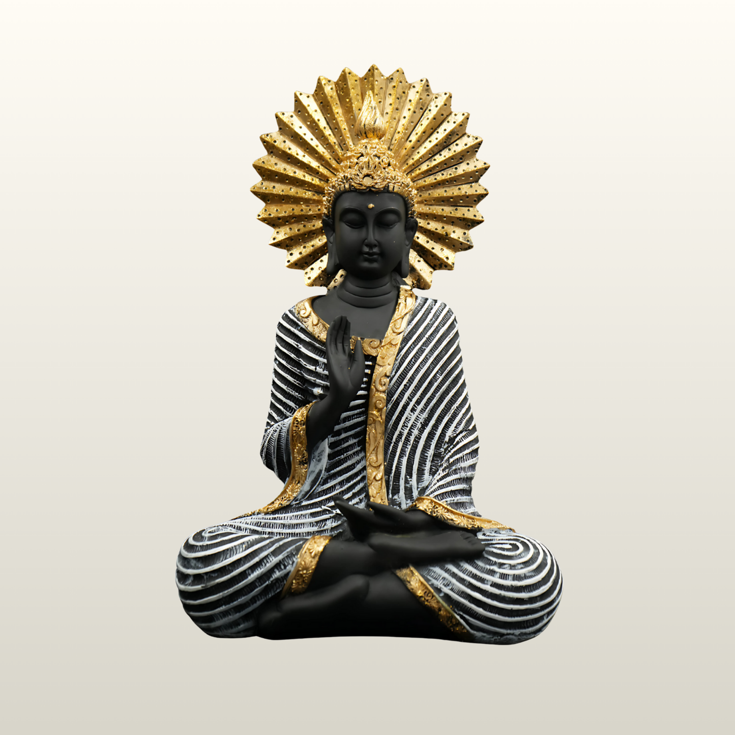 Meditating Buddha Statue – Gold & Black
