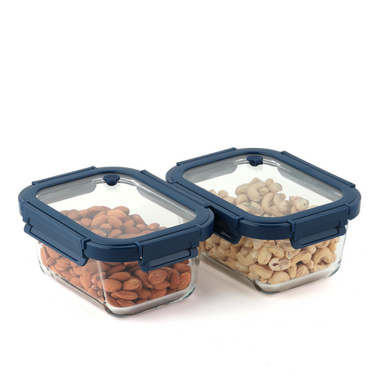 Dubblin Square Glass Storage Set (Set of 2)
