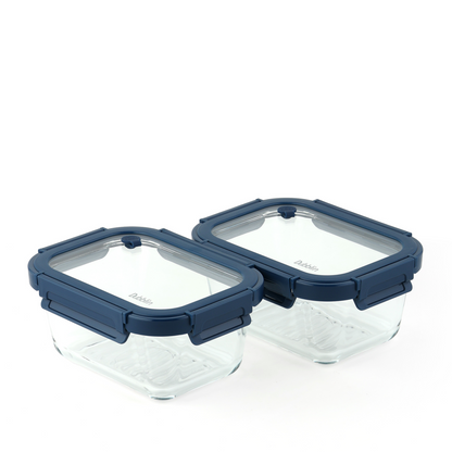 Dubblin Square Glass Storage Set (Set of 2)