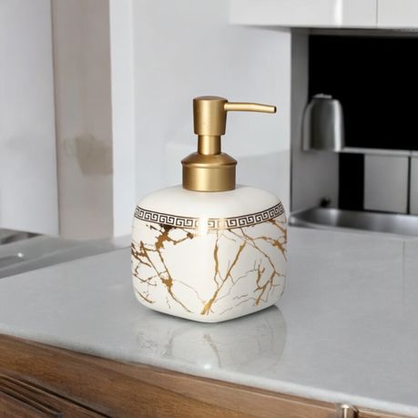 🎁 Black & Gold Marble Soap Dispenser (Discount)