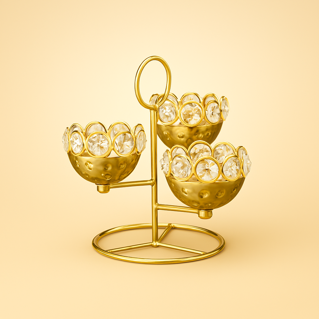 Crystal Trio Candle Holder