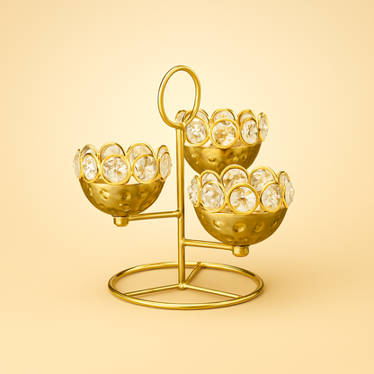 Crystal Trio Candle Holder