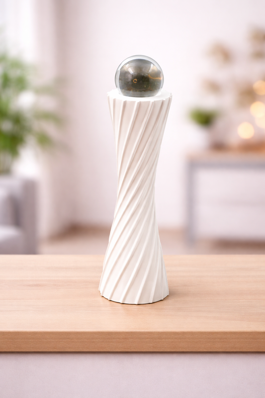 sleek spiral orb decor