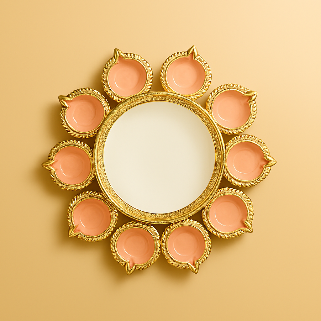 Festive Decorative Candle Holder Plate