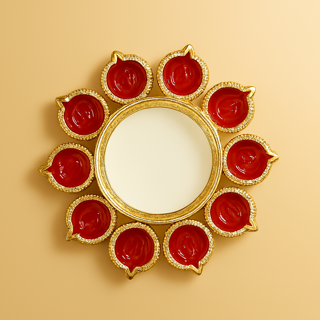 Festive Decorative Candle Holder Plate